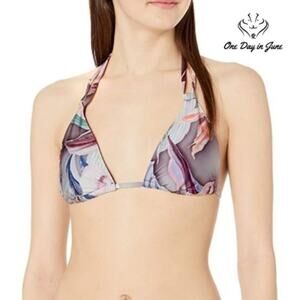 Bcbgmaxazria Tropical Triangle Bikini Top Size 6